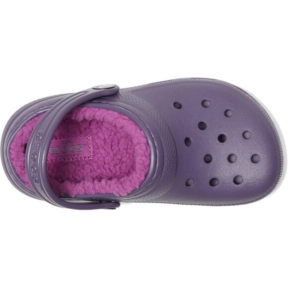 NEW CROCS Toddler/Kids Sizes C7, C12 Classic Lined Clog - Nightshade - Picture 4 of 6